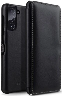 StilGut - Samsung Galaxy S21 Plus Tasche Book Type Mit Clip -Outlet STILGUT Store samsung galaxy s21 plus book case clip black nappa 01