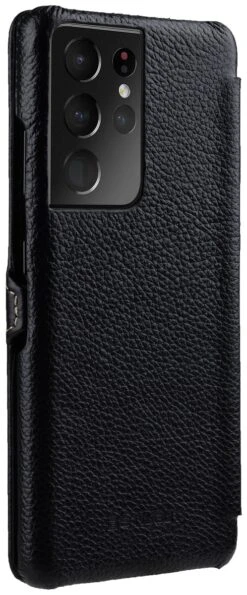 StilGut - Samsung Galaxy S21 Ultra Tasche Book Type Mit Clip -Outlet STILGUT Store samsung galaxy s21 ultra book case clip black 05