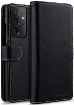 StilGut - Samsung Galaxy S21 Ultra Flip Cover Talis Mit Kartenfach -Outlet STILGUT Store samsung galaxy s21 ultra wallet case talis black nappa 01