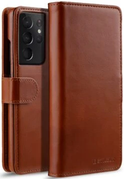 StilGut - Samsung Galaxy S21 Ultra Flip Cover Talis Mit Kartenfach -Outlet STILGUT Store samsung galaxy s21 ultra wallet case talis brown 01