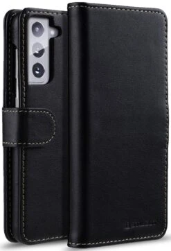 StilGut - Samsung Galaxy S21 Flip Cover Talis Mit Kartenfach -Outlet STILGUT Store samsung galaxy s21 wallet case talis black nappa 01