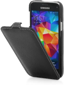 StilGut - UltraSlim Case Für Samsung Galaxy S5 Mini Aus Leder -Outlet STILGUT Store samsung galaxy s5 mini schale ts schw 01