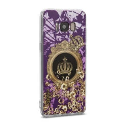 POMPÖÖS By StilGut - Samsung Galaxy S8 Cover Krone - Design By HARALD GLÖÖCKLER -Outlet STILGUT Store samsung galaxy s8 cover krone pompoeoes harald gloeoeckler violett gold 01
