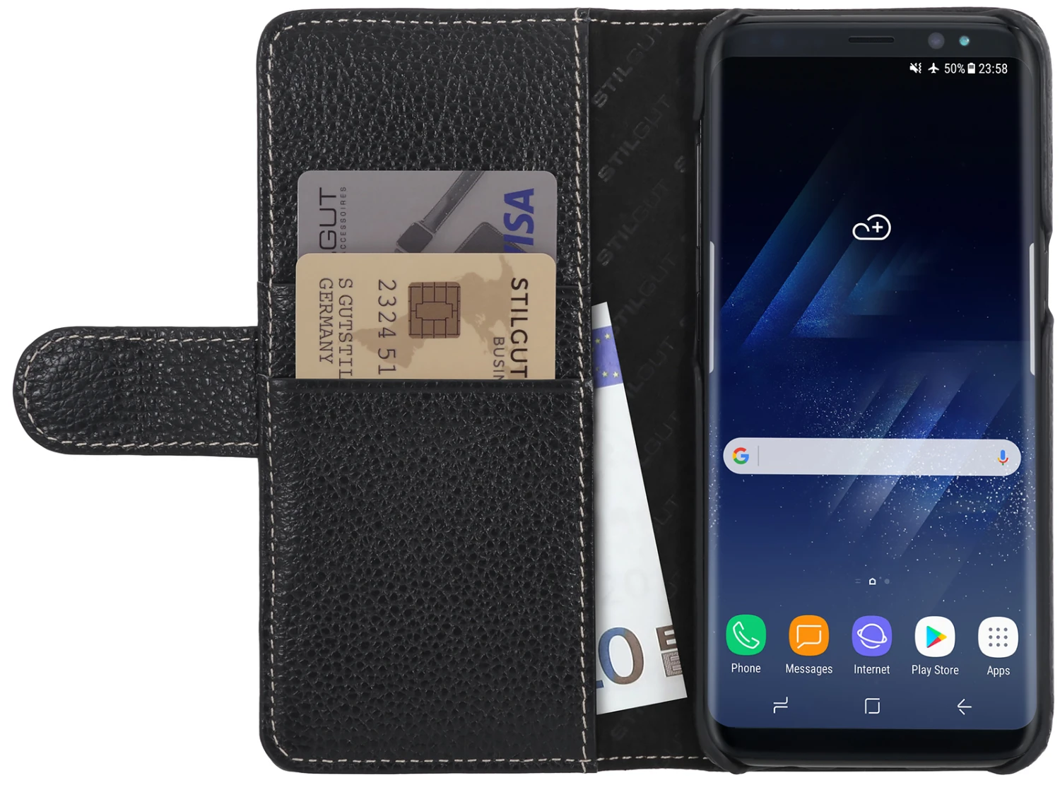 StilGut - Samsung Galaxy S8+ Hülle Talis Mit Kreditkartenfach 10 StilGut - Samsung Galaxy S8+ Hülle Talis Mit Kreditkartenfach – Bild 10