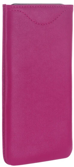 POMPÖÖS By StilGut - Smartphone Sleeve L Krone - Design By HARALD GLÖÖCKLER -Outlet STILGUT Store smartphone sleeve l krone pompoeoes harald gloeoeckler magenta nappa 06