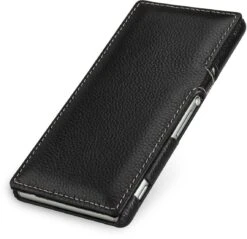 StilGut - Handyhülle Für Sony Xperia Z3 "Book Type" Mit Clip Aus Leder -Outlet STILGUT Store sony xperia z3 case bt mc schw 03