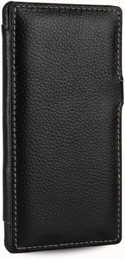 StilGut - Handyhülle Für Sony Xperia Z3 "Book Type" Mit Clip Aus Leder -Outlet STILGUT Store sony xperia z3 case bt mc schw 04