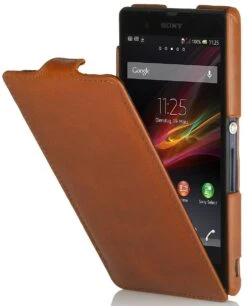StilGut - UltraSlim Case Für Sony Xperia Z -Outlet STILGUT Store sony xperiaz cognac 01 ohne 1