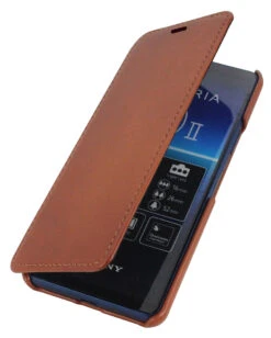 StilGut - Sony Xperia 10 II Case Book Type -Outlet STILGUT Store sony xperia 10 ii book case brown 01