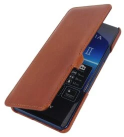 StilGut - Sony Xperia 10 II Tasche Book Type Mit Clip -Outlet STILGUT Store sony xperia 10 ii book case clip brown 01