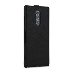 StilGut - Sony Xperia 1 Hülle UltraSlim -Outlet STILGUT Store sony xperia 1 flip case ultraslim black 05