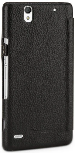 StilGut - Handyhülle Für Xperia C4 "Book Type" Mit Clip -Outlet STILGUT Store sony xperia c4 case bt mc schw 05 1