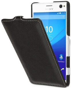 StilGut - Handyhülle Für Xperia C4 "UltraSlim" Aus Leder -Outlet STILGUT Store sony xperia c4 cover us schw 01 1