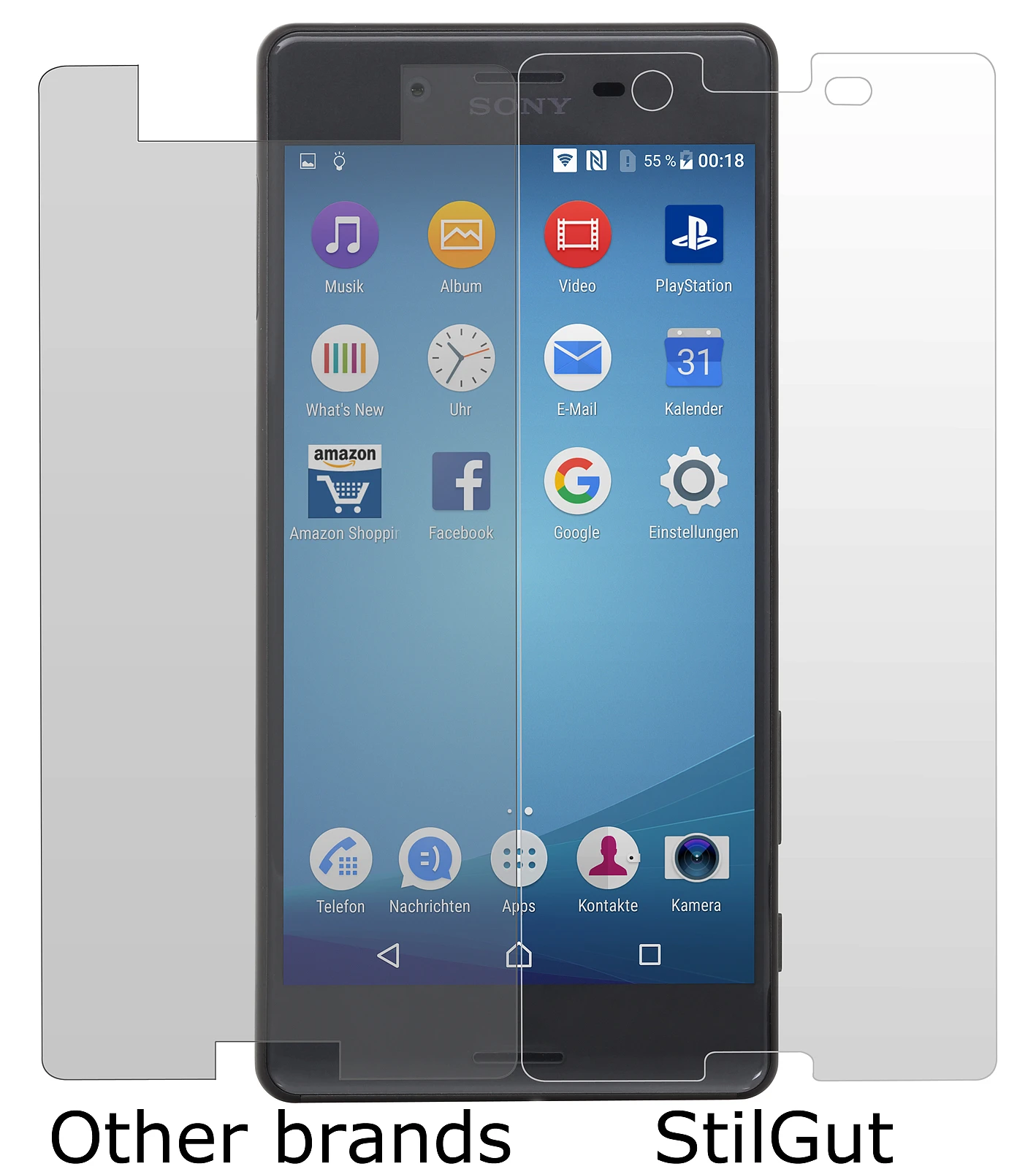 StilGut - Panzerglas Sony Xperia X (2er Pack) 7 StilGut - Panzerglas Sony Xperia X (2er Pack) – Bild 7