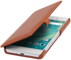 StilGut - Sony Xperia X Performance Tasche Book Type Mit Clip -Outlet STILGUT Store sony xperia x performance tasche book type mit clip cognac 01 1