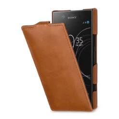 StilGut - Sony Xperia XZ1 Compact Hülle UltraSlim -Outlet STILGUT Store sony xperia xz1 compact huelle ultraslim cognac 01 w