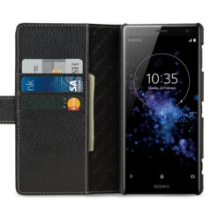 StilGut - Sony Xperia XZ2 Hülle Talis Mit Kreditkartenfach -Outlet STILGUT Store sony xperia xz2 huelle talis mit kreditkartenfach schwarz 01 w 1