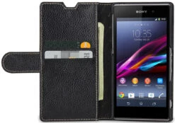 StilGut - Sony Xperia Z1 Ledertasche Talis Mit Kreditkartenfach -Outlet STILGUT Store sony xperia z1 huelle talis schw 01