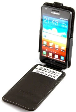 StilGut - Ledertasche Für Galaxy S2 I9100 & I9105 Mit Gürtelschnalle
