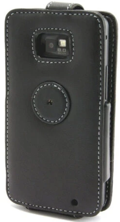 StilGut - Ledertasche Für Galaxy S2 I9100 & I9105 Mit Gürtelschnalle -Outlet STILGUT Store tasche galaxy handy i9100 g schw 03