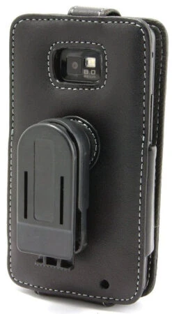 StilGut - Ledertasche Für Galaxy S2 I9100 & I9105 Mit Gürtelschnalle -Outlet STILGUT Store tasche galaxy handy i9100 g schw 04