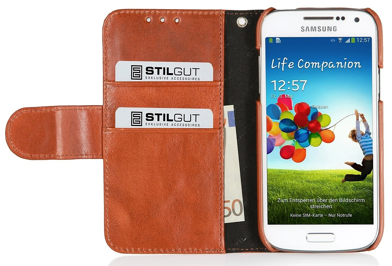 StilGut - Ledertasche "Talis" Für Samsung Galaxy S4 Mini I9195 7 StilGut - Ledertasche "Talis" Für Samsung Galaxy S4 Mini I9195 – Bild 7