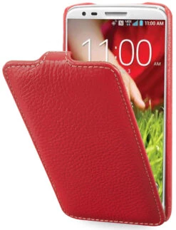 StilGut - UltraSlim Case Für LG G2 Aus Leder -Outlet STILGUT Store tasche lg g2 rot 01