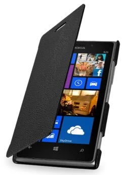 StilGut - Ledertasche "Book Type" Für Nokia Lumia 925 -Outlet STILGUT Store tasche lumia 925 bt schw 1