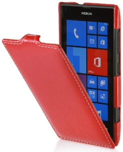 StilGut - UltraSlim Case Für Nokia Lumia 520 Aus Leder -Outlet STILGUT Store tasche nokia lumia 520 us rot 01