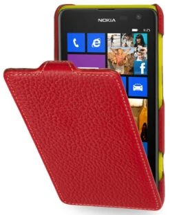 StilGut - UltraSlim Case Für Nokia Lumia 625 Aus Leder -Outlet STILGUT Store tasche nokia lumia 625 rot 01