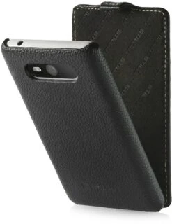 StilGut - UltraSlim Case Für Nokia Lumia 820 Aus Leder -Outlet STILGUT Store tasche nokia lumia 820 us schw 08