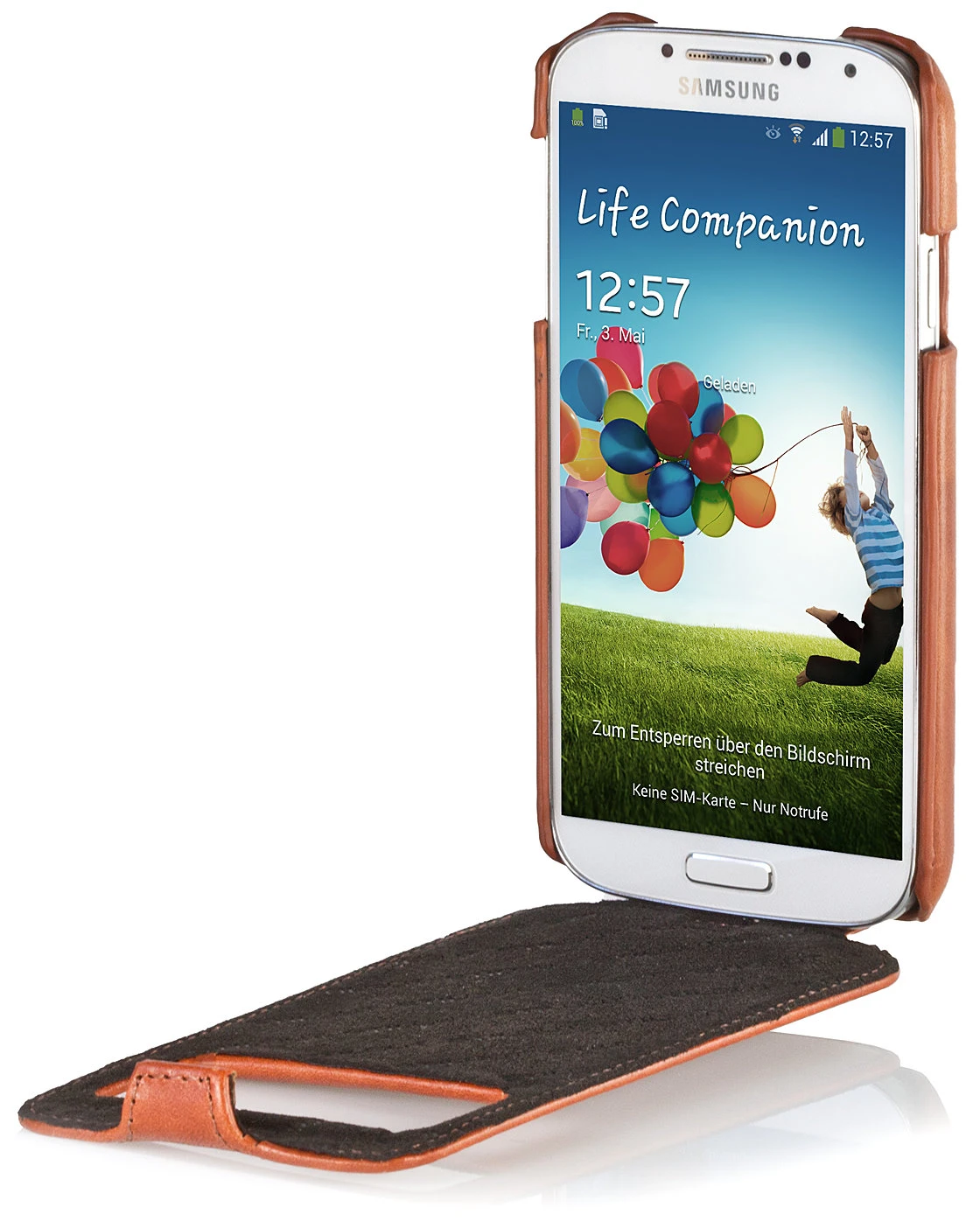 StilGut - Ledertasche Mit Sichtfenster Für Galaxy S4 I9500 & 9505 2 StilGut - Ledertasche Mit Sichtfenster Für Galaxy S4 I9500 & 9505 – Bild 2