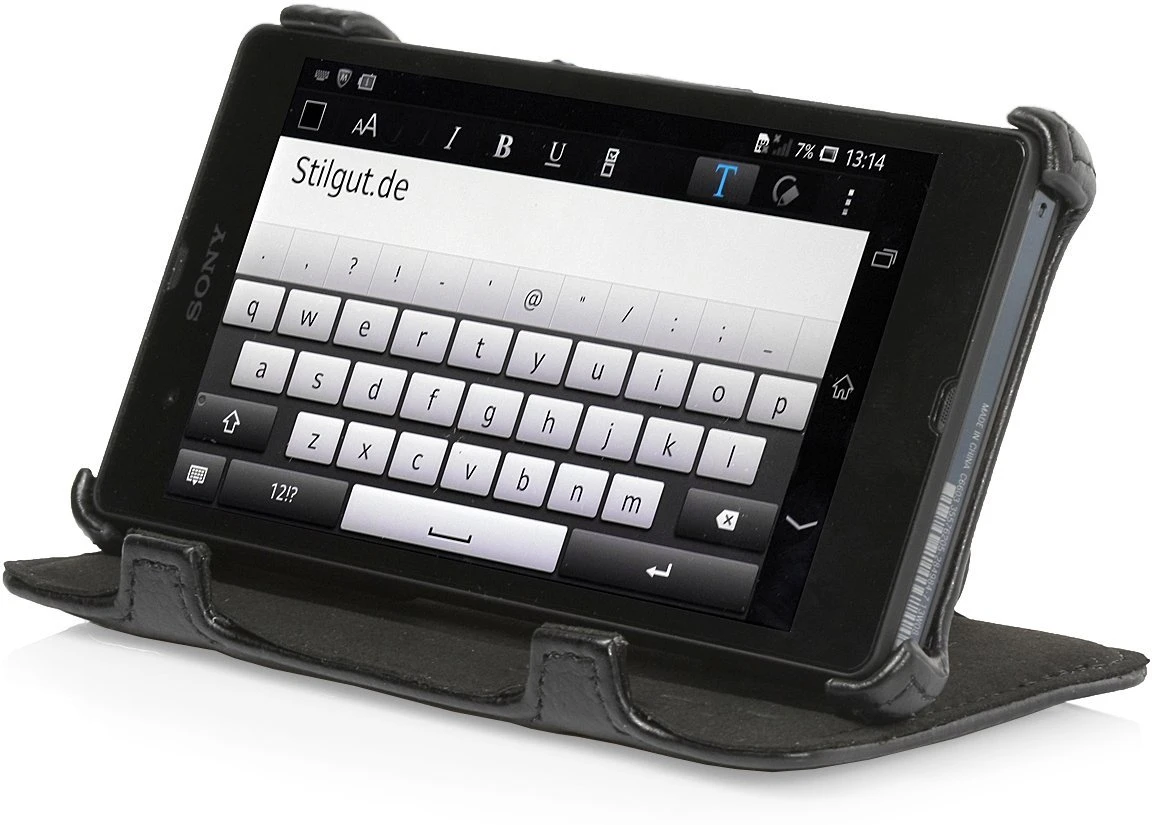 StilGut - Tasche Mit Standfunktion Für Sony Xperia Z 1 StilGut - Tasche Mit Standfunktion Für Sony Xperia Z