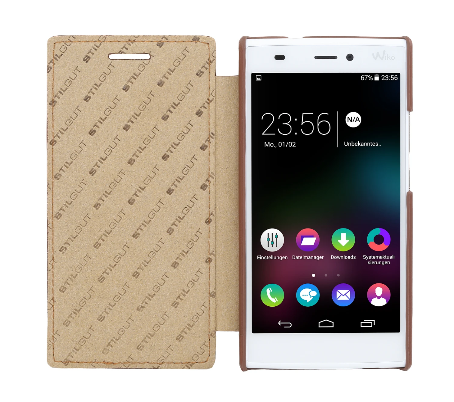 StilGut - Handyhülle Für Wiko Ridge 4G "Book Type" Ohne Clip 2 StilGut - Handyhülle Für Wiko Ridge 4G "Book Type" Ohne Clip – Bild 2