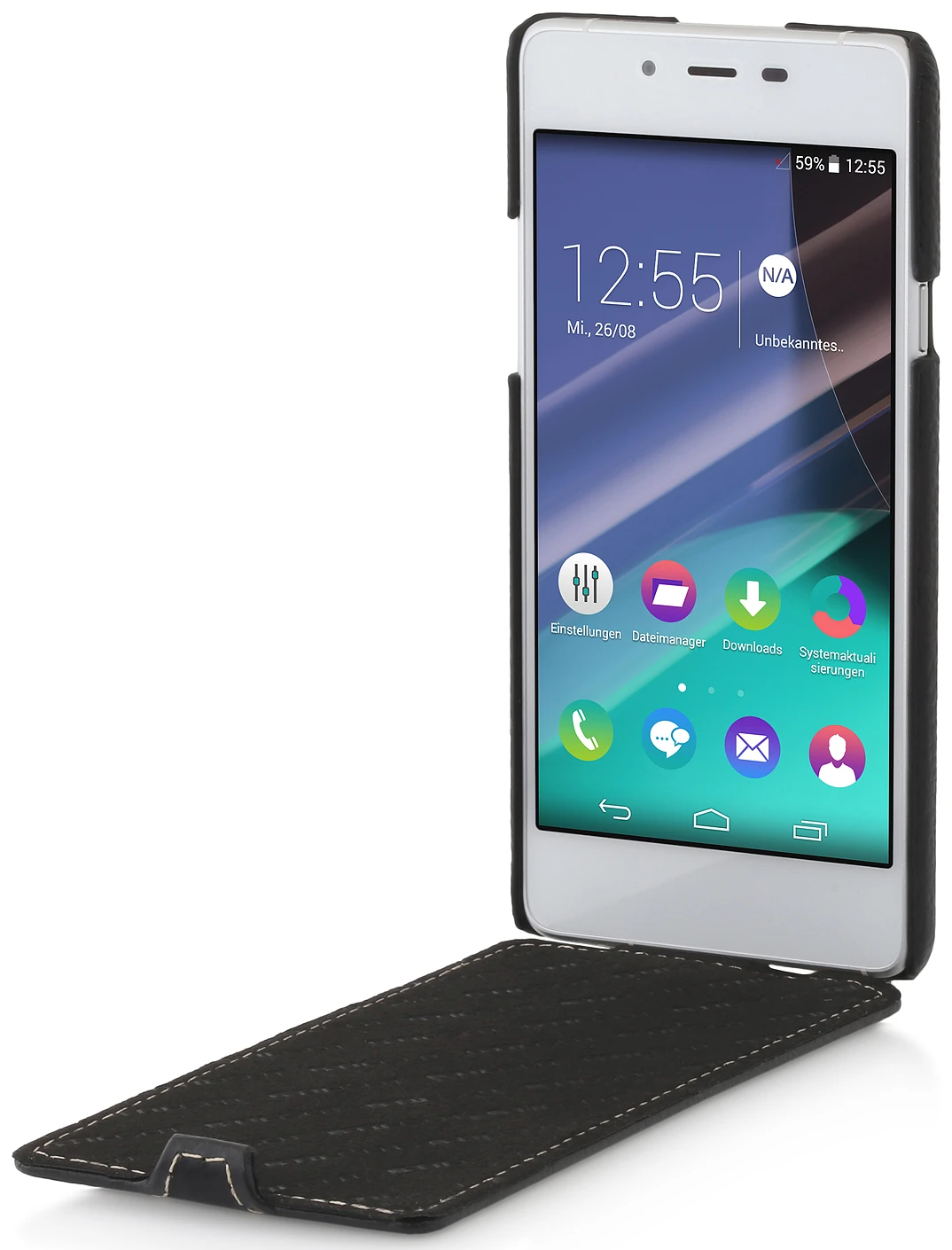 StilGut - Handyhülle Für Wiko Highway Pure "UltraSlim" Aus Leder 2 StilGut - Handyhülle Für Wiko Highway Pure "UltraSlim" Aus Leder – Bild 2