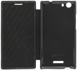 StilGut - Handyhülle Für Wiko Ridge Fab 4G "Book Type" Ohne Clip -Outlet STILGUT Store wiko ridge fab 4g cover bt oc schw 10