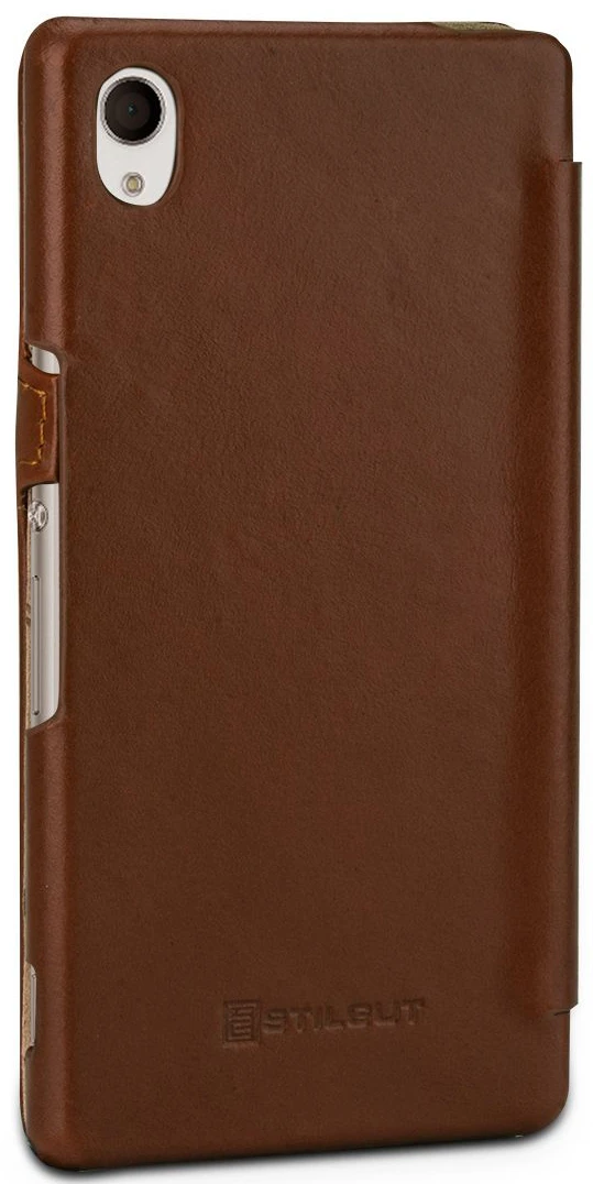 StilGut - Handyhülle Für Xperia M4 Aqua "Book Type" Mit Clip 5 StilGut - Handyhülle Für Xperia M4 Aqua "Book Type" Mit Clip – Bild 5