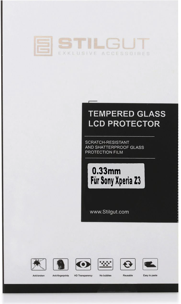 StilGut - Displayschutzfolie "Panzerglas" Für Sony Xperia Z3 2er Pack 6 StilGut - Displayschutzfolie "Panzerglas" Für Sony Xperia Z3 2er Pack – Bild 6