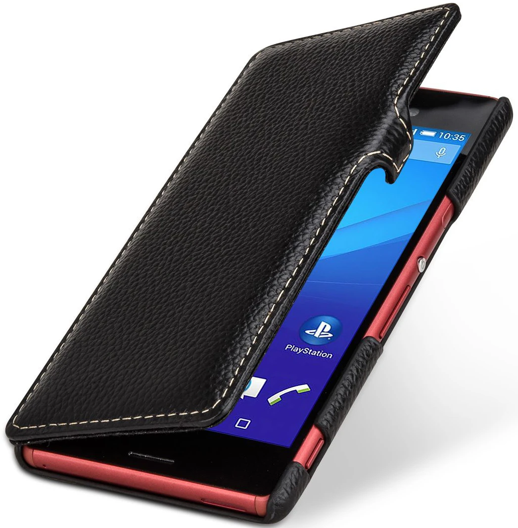 StilGut - Handyhülle Für Xperia M4 Aqua "Book Type" Mit Clip 6 StilGut - Handyhülle Für Xperia M4 Aqua "Book Type" Mit Clip – Bild 6