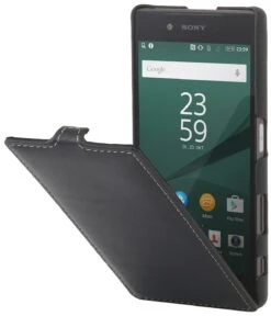 StilGut - Xperia Z5 Hülle UltraSlim Aus Leder -Outlet STILGUT Store xperia z5 case us schw 01