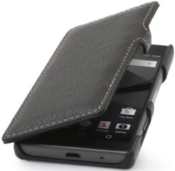 StilGut - Xperia Z5 Compact Tasche Book Type Aus Leder Mit Clip 25 StilGut - Xperia Z5 Compact Tasche Book Type Aus Leder Mit Clip -Outlet STILGUT Store xperia z5 compact case bt mc schw 01