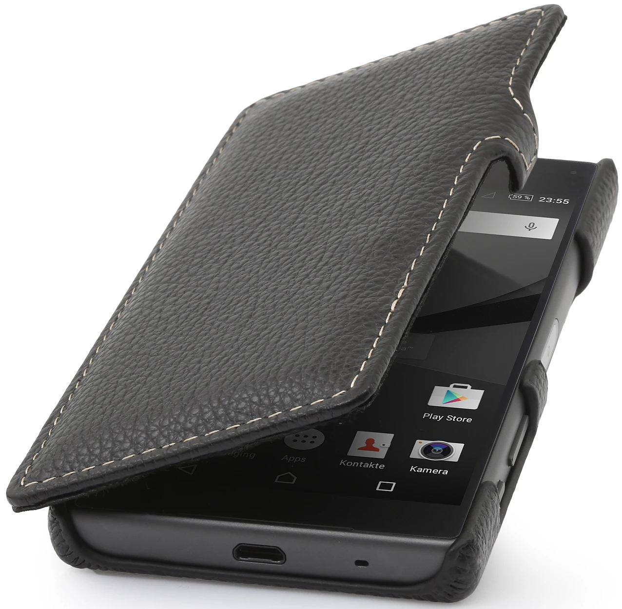 StilGut - Xperia Z5 Compact Tasche Book Type Aus Leder Mit Clip 12 StilGut - Xperia Z5 Compact Tasche Book Type Aus Leder Mit Clip – Bild 12