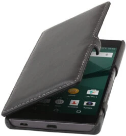 StilGut - Xperia Z5 Tasche Book Type Aus Leder Mit Clip 27 StilGut - Xperia Z5 Tasche Book Type Aus Leder Mit Clip -Outlet STILGUT Store xperia z5 handyhuelle bt mc schw 01