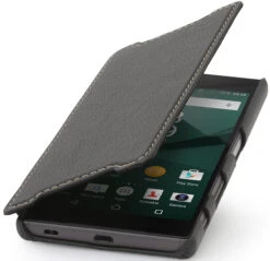 StilGut - Xperia Z5 Tasche Book Type Aus Leder Ohne Clip -Outlet STILGUT Store xperia z5 handyhuelle bt oc schw 01