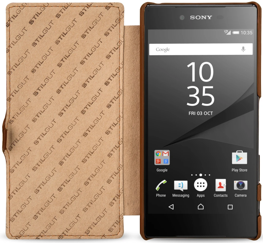 StilGut - Sony Xperia Z5 Premium Tasche Book Type Aus Leder Mit Clip 2 StilGut - Sony Xperia Z5 Premium Tasche Book Type Aus Leder Mit Clip – Bild 2