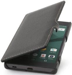 StilGut - Xperia Z5 Tasche Book Type Aus Leder Mit Clip 25 StilGut - Xperia Z5 Tasche Book Type Aus Leder Mit Clip -Outlet STILGUT Store xperia z5 tasche bt mc schw 01