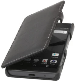 StilGut - Xperia Z5 Compact Tasche Book Type Aus Leder Mit Clip 27 StilGut - Xperia Z5 Compact Tasche Book Type Aus Leder Mit Clip -Outlet STILGUT Store z5 compact etui bt mc schwn 01